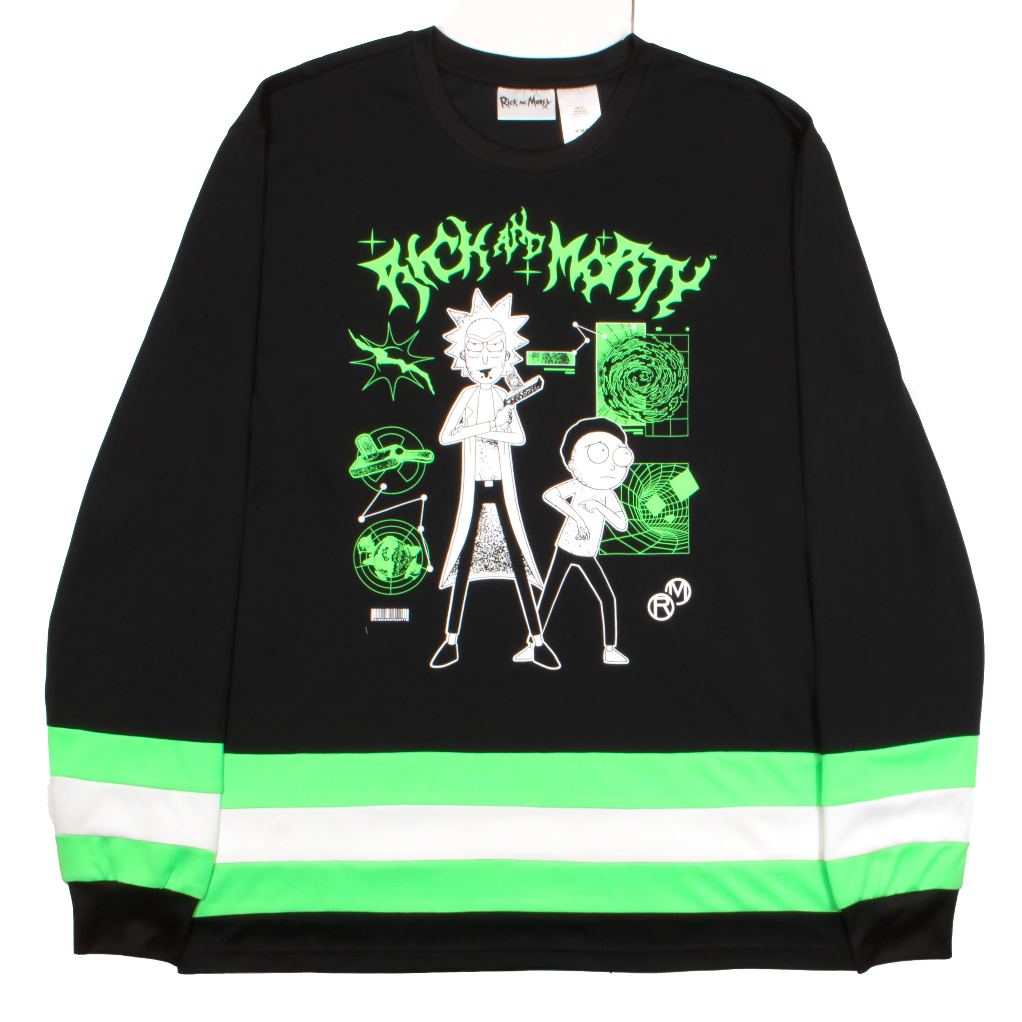 Rick and Morty Space Warp Varsity Bomber Puffer Jacket For Mens