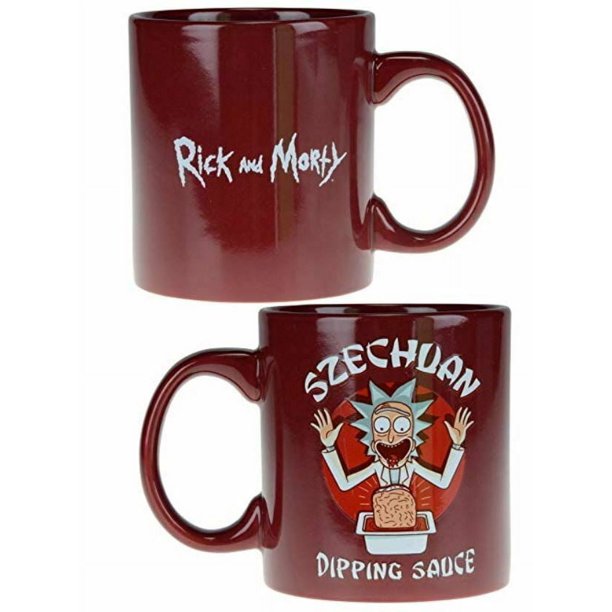 Rick and Morty Szechuan Dipping Sauce Mug Ceramic Coffee Mug, 16 oz
