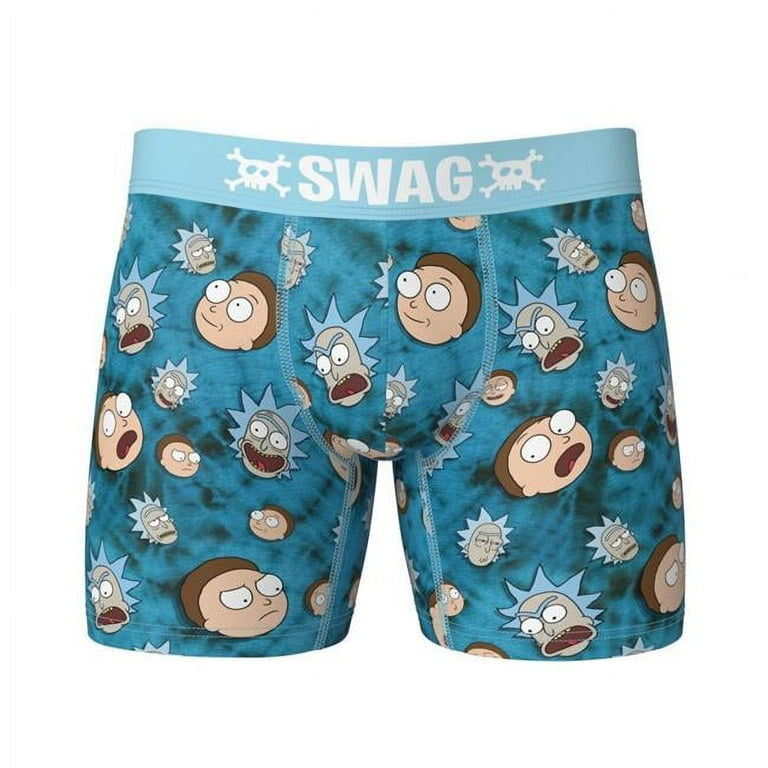  Super Retro Rick and Morty Cast Collage SWAG Boxer Briefs  (XLarge (40-42)) Multicolor: Clothing, Shoes & Jewelry