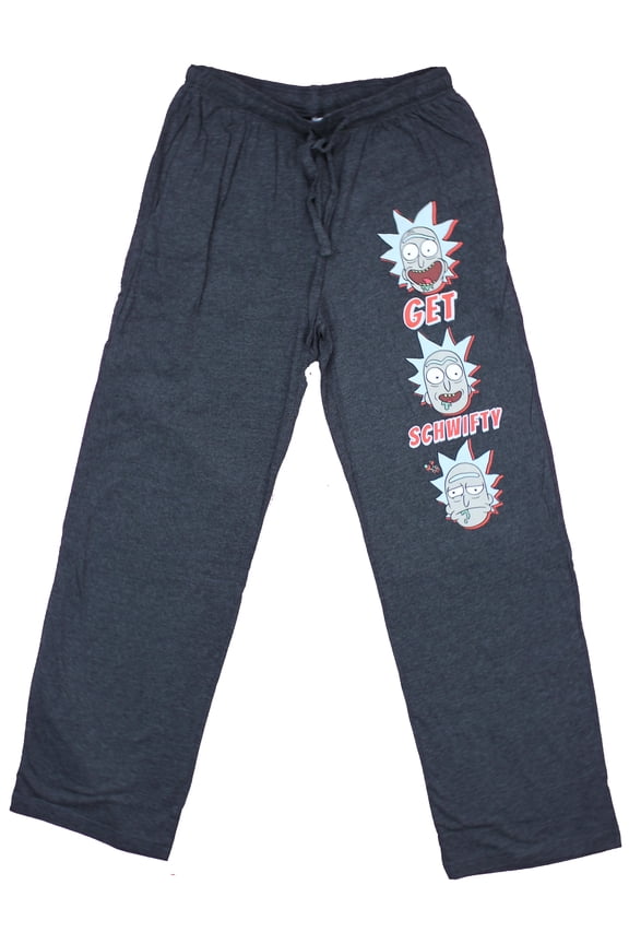 Rick and Morty Time To Get Schwifty Lounge Pajama Pants (X-Large)