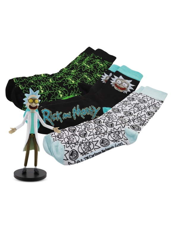 Vinyl Rick Sanchez Figure and Sock Bundle