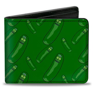 Wallet Bifold PU Rick And Morty Glow Skull In Space Scattered Black Blues