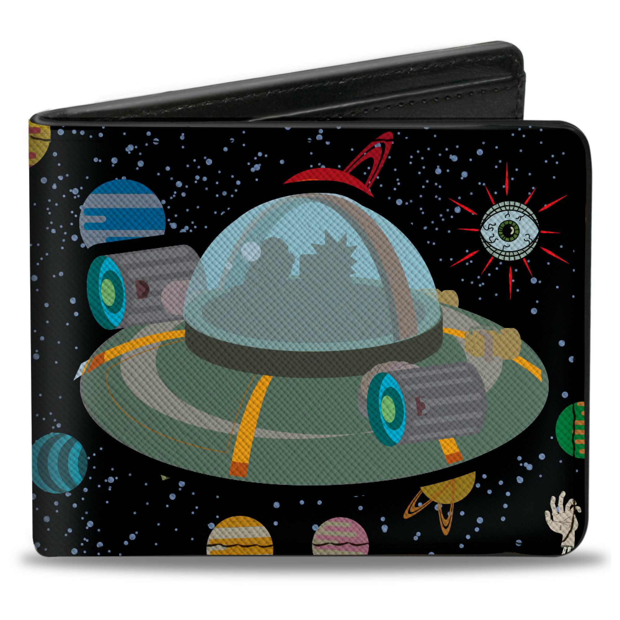 Rick and Morty Wallet, Bifold, Rick and Morty Spaceship Silhouette ...