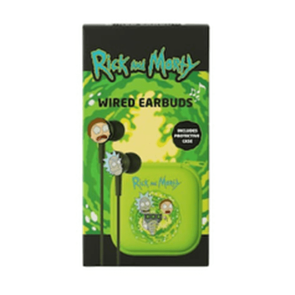 Rick and Morty Wired earbuds with Protective Case