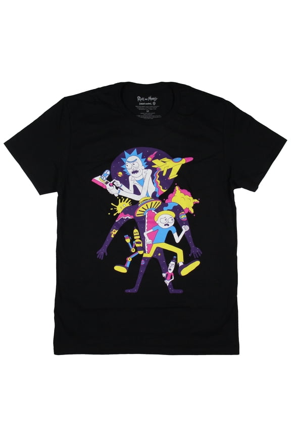 Rick and Morty Women's Purple Humanoid Design Juniors Short Sleeve Graphic Print T-Shirt