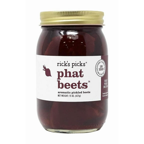 Rick's Picks Phat Beets, Aromatic Pickled KKS1Beets, 15 oz