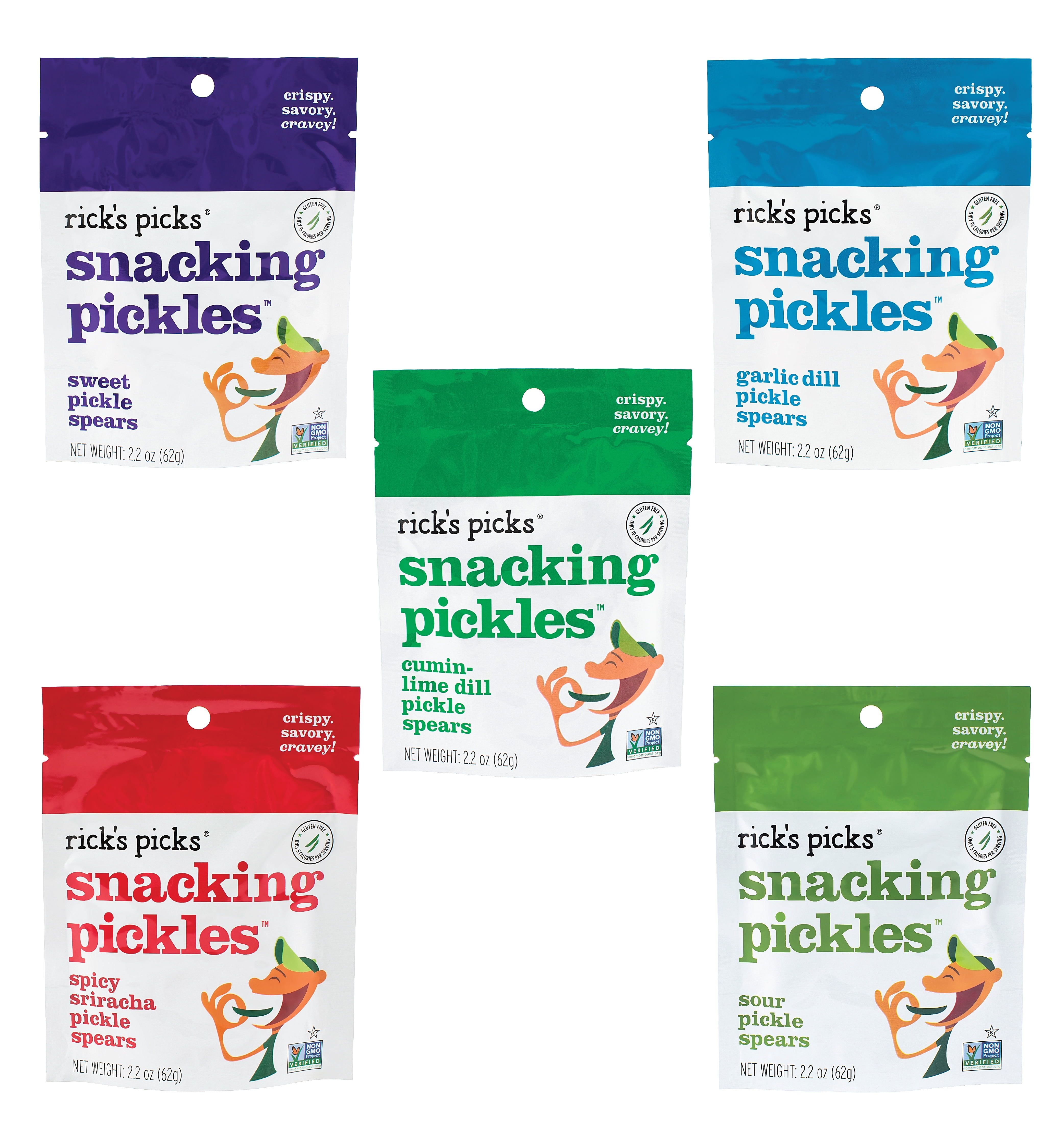 Rick's Picks Variety Pack Snacking Pickles 5 Pack