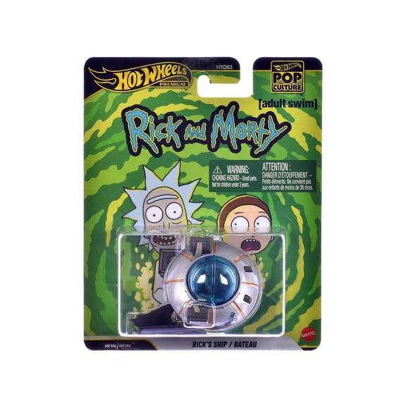 Rick's Ship Silver "Rick and Morty" (2013-Current) TV Series "Pop Culture" Series Diecast Model Car by Hot Wheels