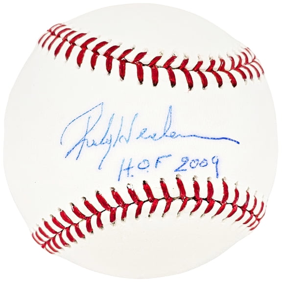 Rickey Henderson Autographed Official MLB Baseball Oakland A's, New York Yankees "HOF 2009" MLB Holo & Steiner Holo SKU #213883