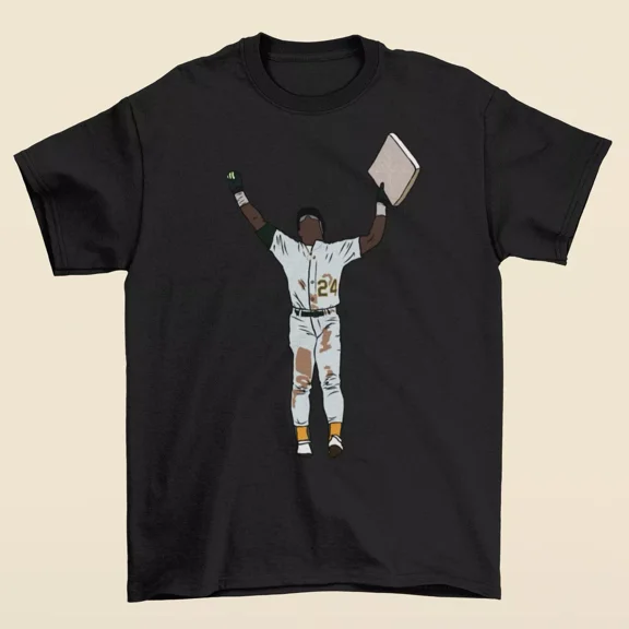 Rickey Henderson Stolen Base Celebration Baseball T-Shirt