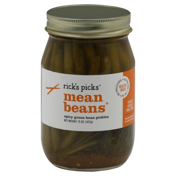 Ricks Picks Mean Green Pickled Beans 15 oz (Pack Of 6)