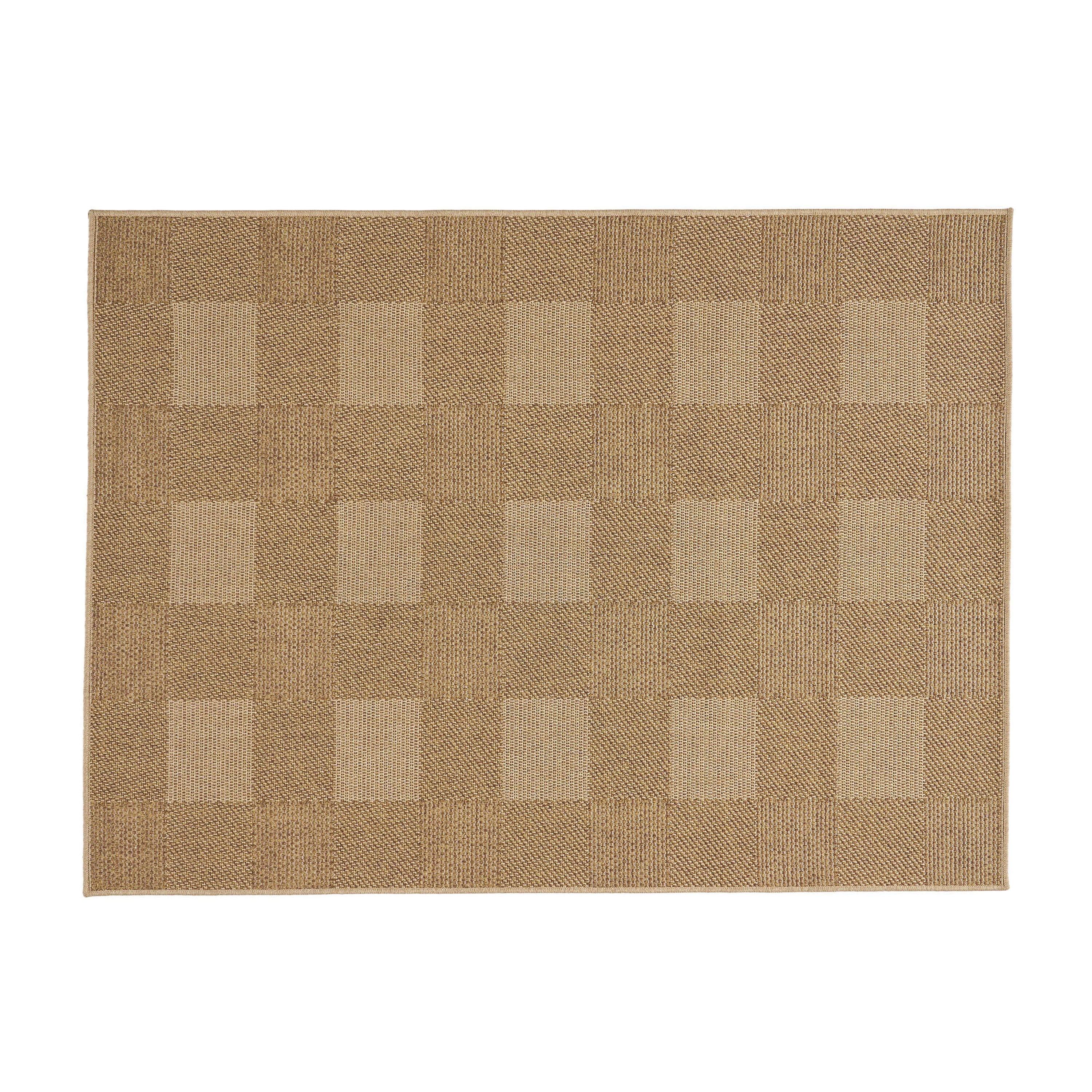 Ricky Rug 4 Ricky Area Rug, Rectangular 5 x 7, Light Brown Indoor Outdoor Plaid ...