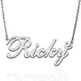 thumbnail image 1 of Ricky Custom Name Necklace Customized Personalized Plated Name Necklace for Mother Daughter Friendship Women Valentine's Day Christmas Birthday New Year Silver, 1 of 7