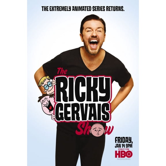 Ricky Gervais Show Poster 24in x 36in Art Poster 24x36 Multi-Color Square Adults AB Posters