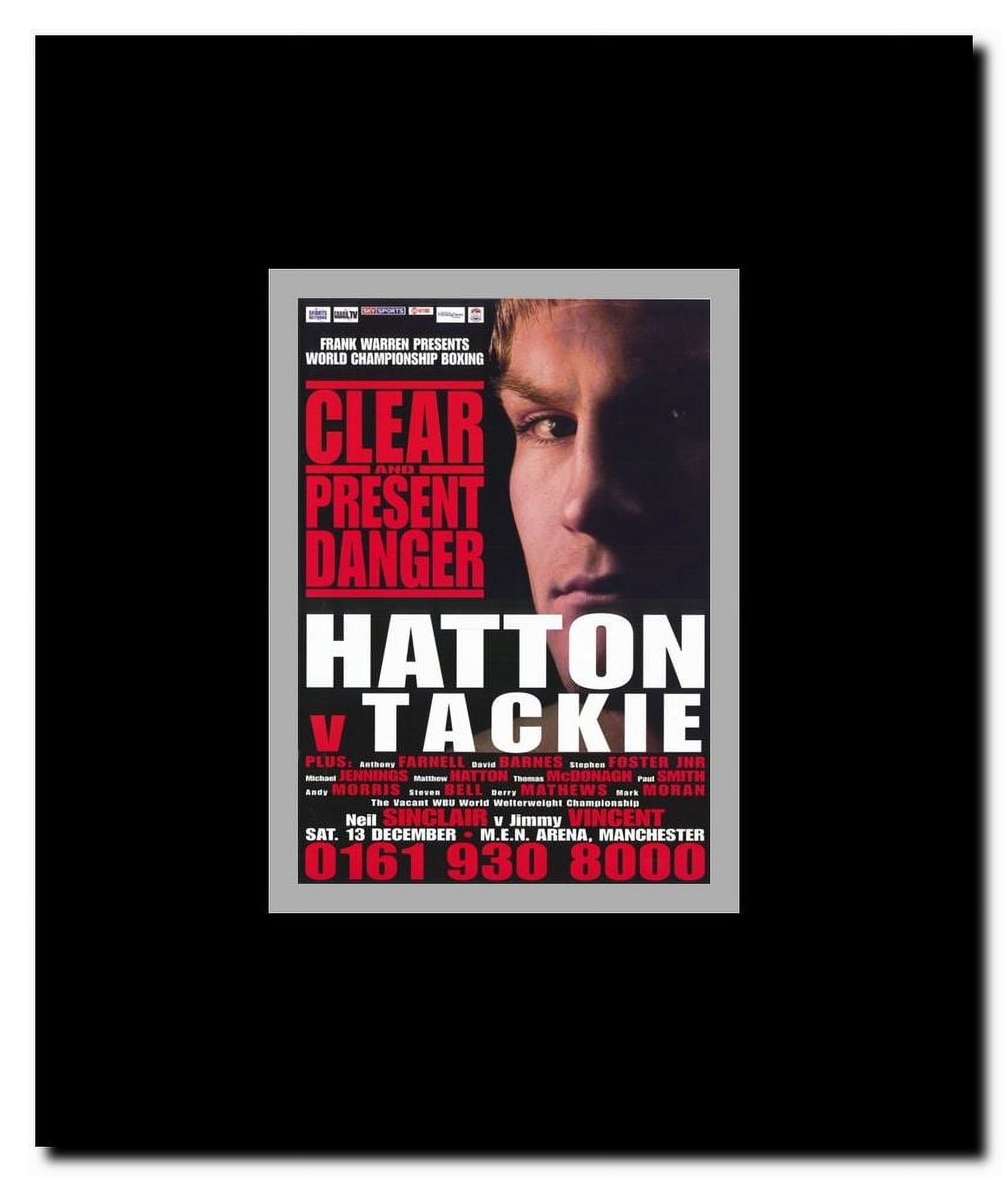 Ricky Hatton vs Ben Tackie Framed Movie Poster
