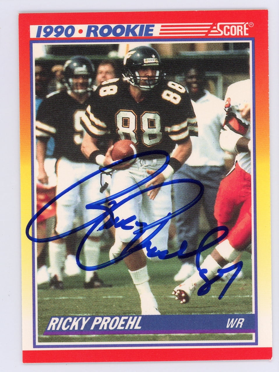 Ricky Proeh Ricky Proehl Autographed 1990 Score Card #654 Phoenix Cardinals SKU ...