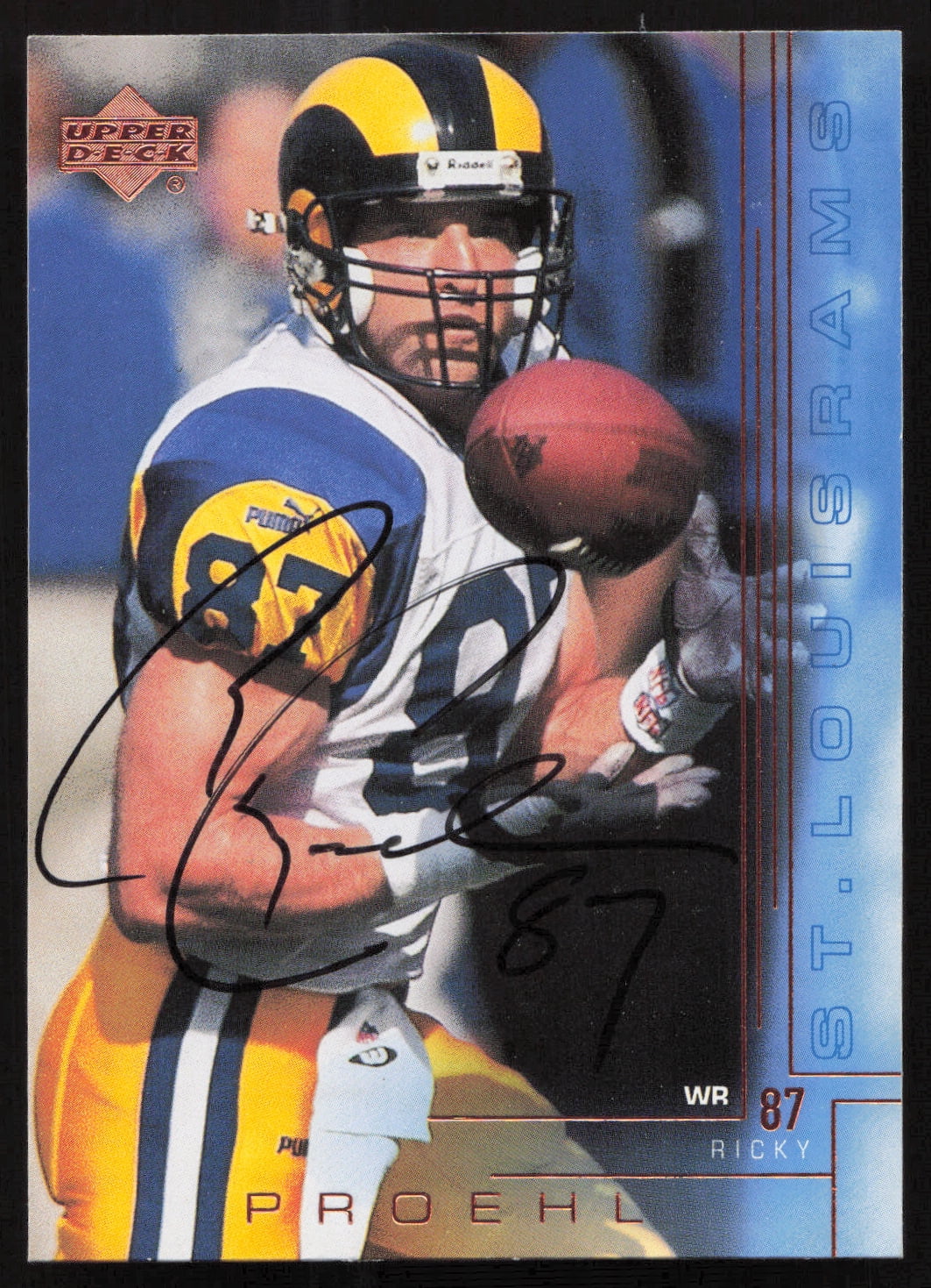 Ricky Proeh Ricky Proehl Autographed 2000 Upper Deck Card #175 St. Louis Rams SKU ...