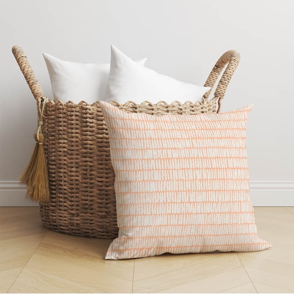Ricky Row Peach Throw Pillow