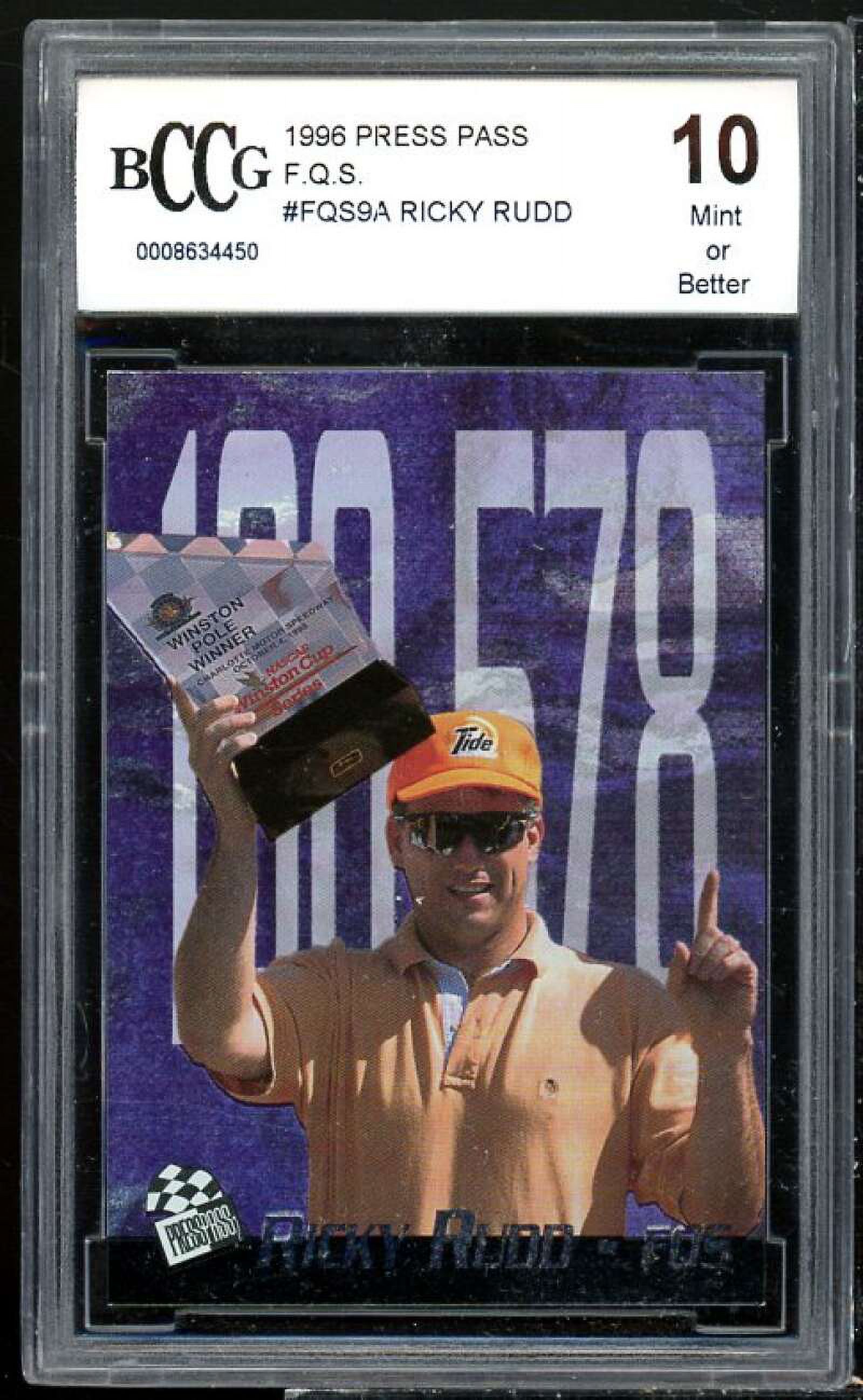 Ricky Rudd Card Ricky Rudd Card 1996 Press Pass F.Q.S. #fqs9a BGS BCCG 10 - Walmart ...