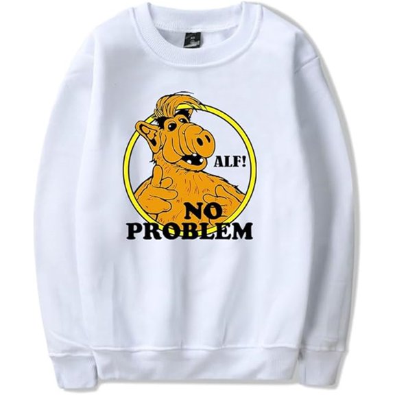 Ricky Stanicky Merch Alf No Problem Crew Neck Sweatshirt, Unisex, Fashionable Long-Sleeved Pullover