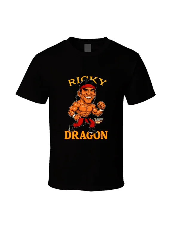 Ricky Steamboat Retro Wrestling Legend Caricature T Shirt