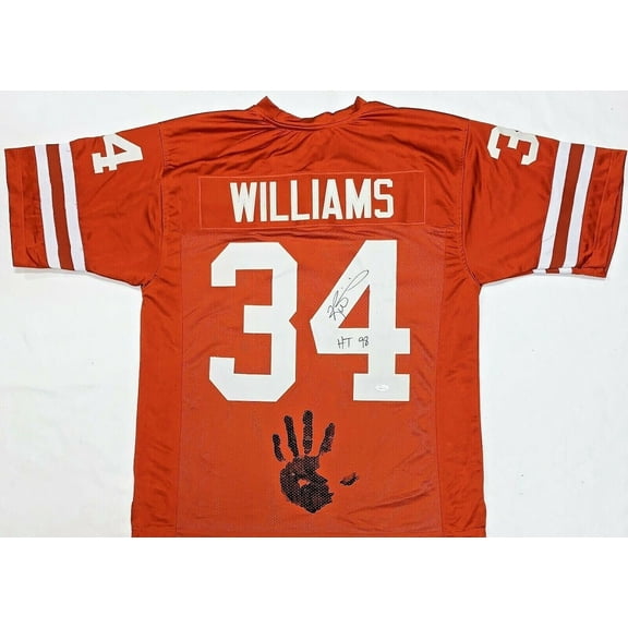 Ricky Williams Handprint Signed Autographed Orange Jersey JSA Authen WPP060334