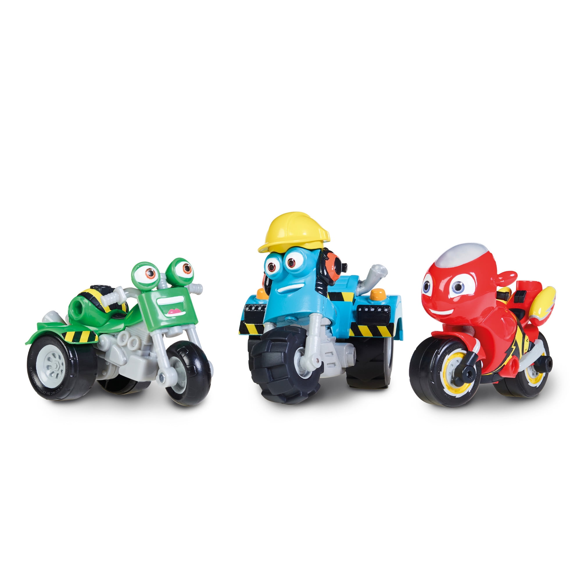 Ricky Zoom: Jake Rumbler Adventure Multipack - 3 & 4 Inch Motorcycle Action Figures Free-Wheeling, Free Standing Toy Bikes for Preschool Play