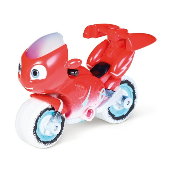 Ricky Zoom Toy Motorcycle w/ Exclusive Wintry Wheels and Decoration 3-inch Action Figure Free-Wheeling, Free Standing Toy Bike for Preschool Play