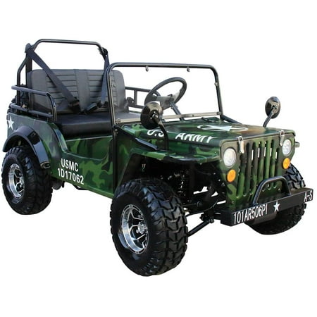 Ricky-power-sports RPS 2 Seater 125cc 7.75HP Gasoline Go-Kart - Camo Green