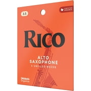 Rico Alto Saxophone Reeds, Strength 3.5, 3-Pack