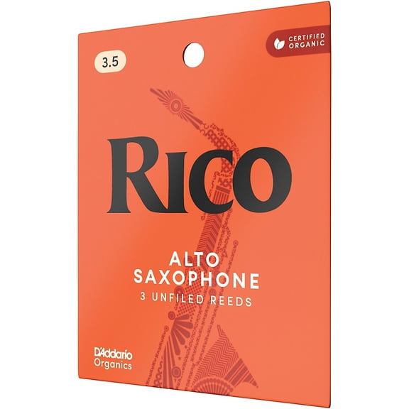 Rico Alto Saxophone Reeds, Strength 3.5, 3-Pack