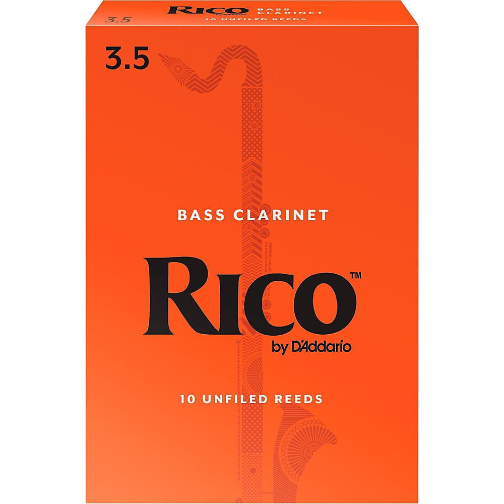Rico Bass Clarinet Reeds, Box of 10 Strength 3.5