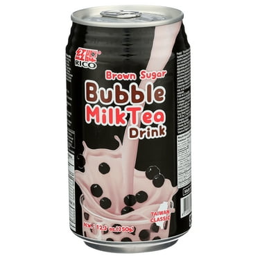 Rico Bubble Milk Tea Drink Brown Sugar Flavor, 12.3 oz Can