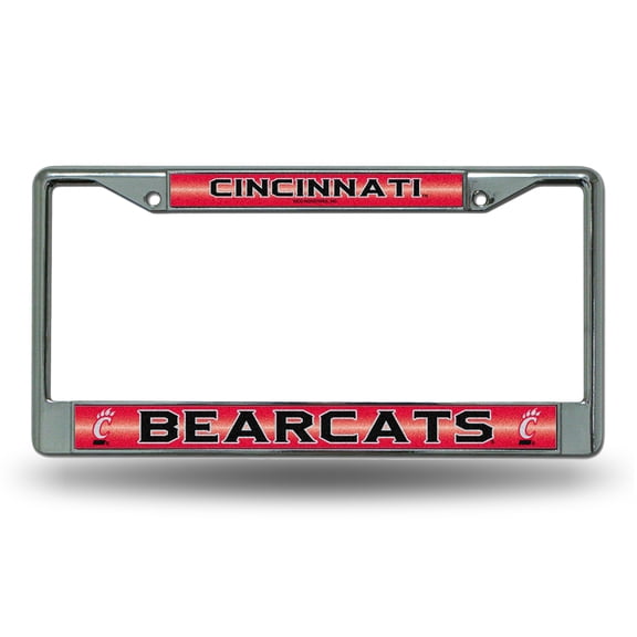 Rico Cincinnati Bearcats Glitter Chrome License Plate Frame