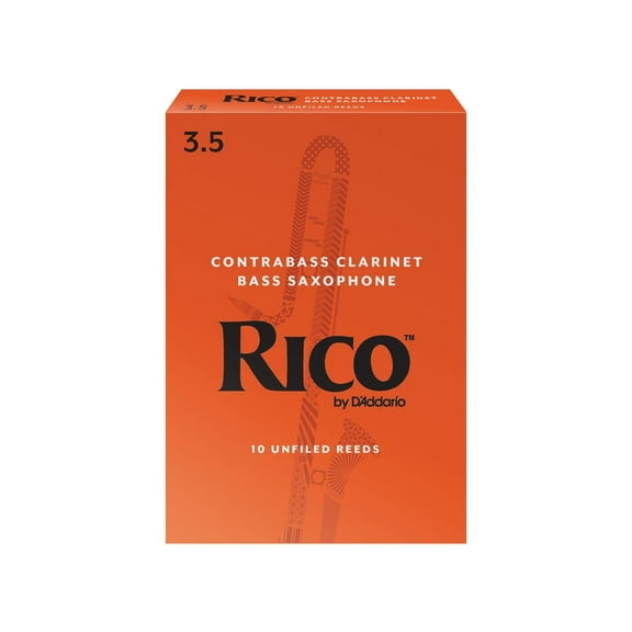 Rico Contra-Alto/Contrabass Clarinet Reeds, Box of 10 Strength 3.5