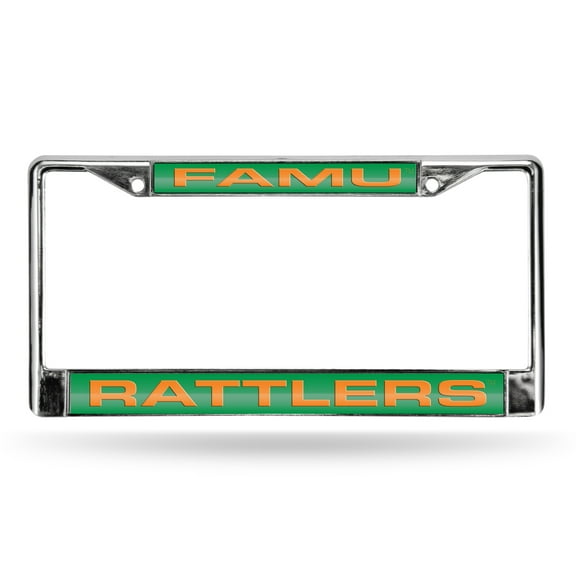 Florida A&M FAMU Rattlers Chrome Metal Laser Cut License Plate Frame