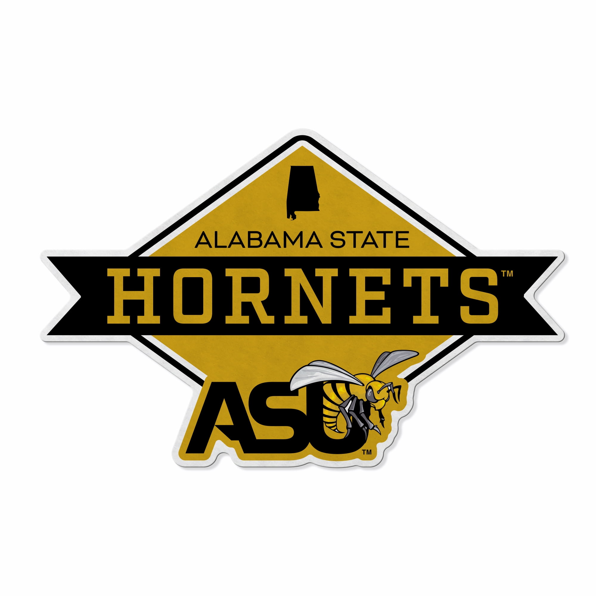 Alabama State Shape Cut Logo With Header Card - Diamond Design