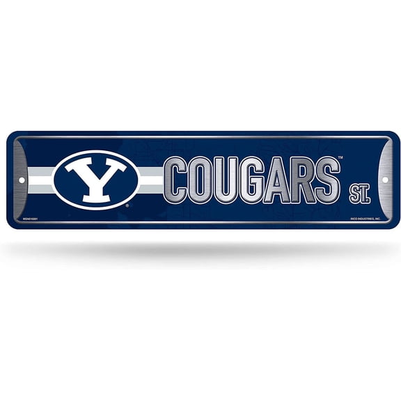 Rico Industries BYU (4" x 15") Metal Street Sign Décor