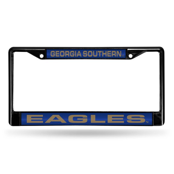 Rico Industries Black Laser Cut Chrome Frame 12" x 6" Black Laser Cut Chrome Frame - Car/Truck/SUV Automobile Accessory