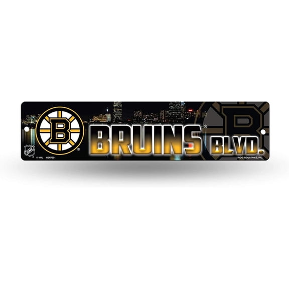 Rico Industries Bruins 16-Inch Plastic Street Sign Dcor