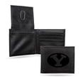 thumbnail image 1 of Rico Industries College BYU  Black Laser Engraved Bill-fold Wallet - Slim Design - Great Gift, 1 of 5