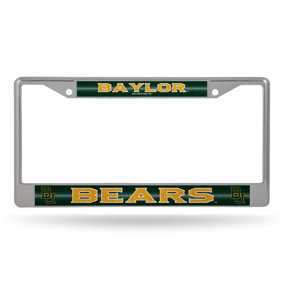 Baylor Bears Sparkly Glitter Bling Look Chrome License Plate Frame