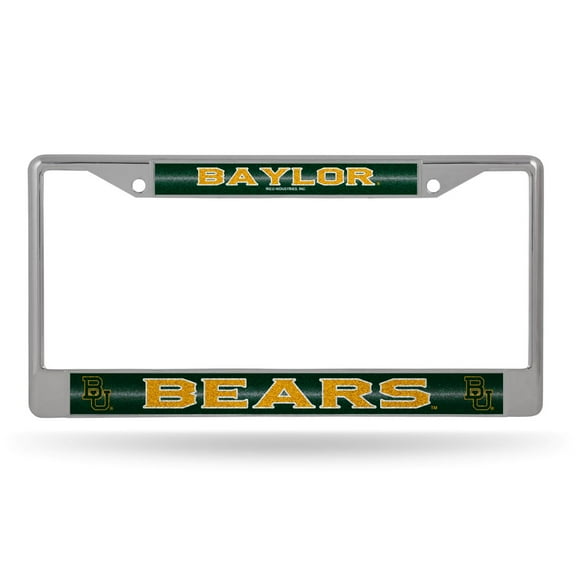 Baylor Bears Sparkly Glitter Bling Look Chrome License Plate Frame