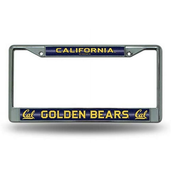 Rico Industries College Cal Berkeley Golden Classic 12" x 6" Silver Bling Chrome Car/Truck/SUV Auto Accessory