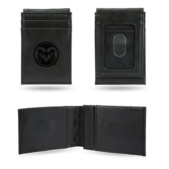 Colorado State Laser Engraved Black Front Pocket Wallet