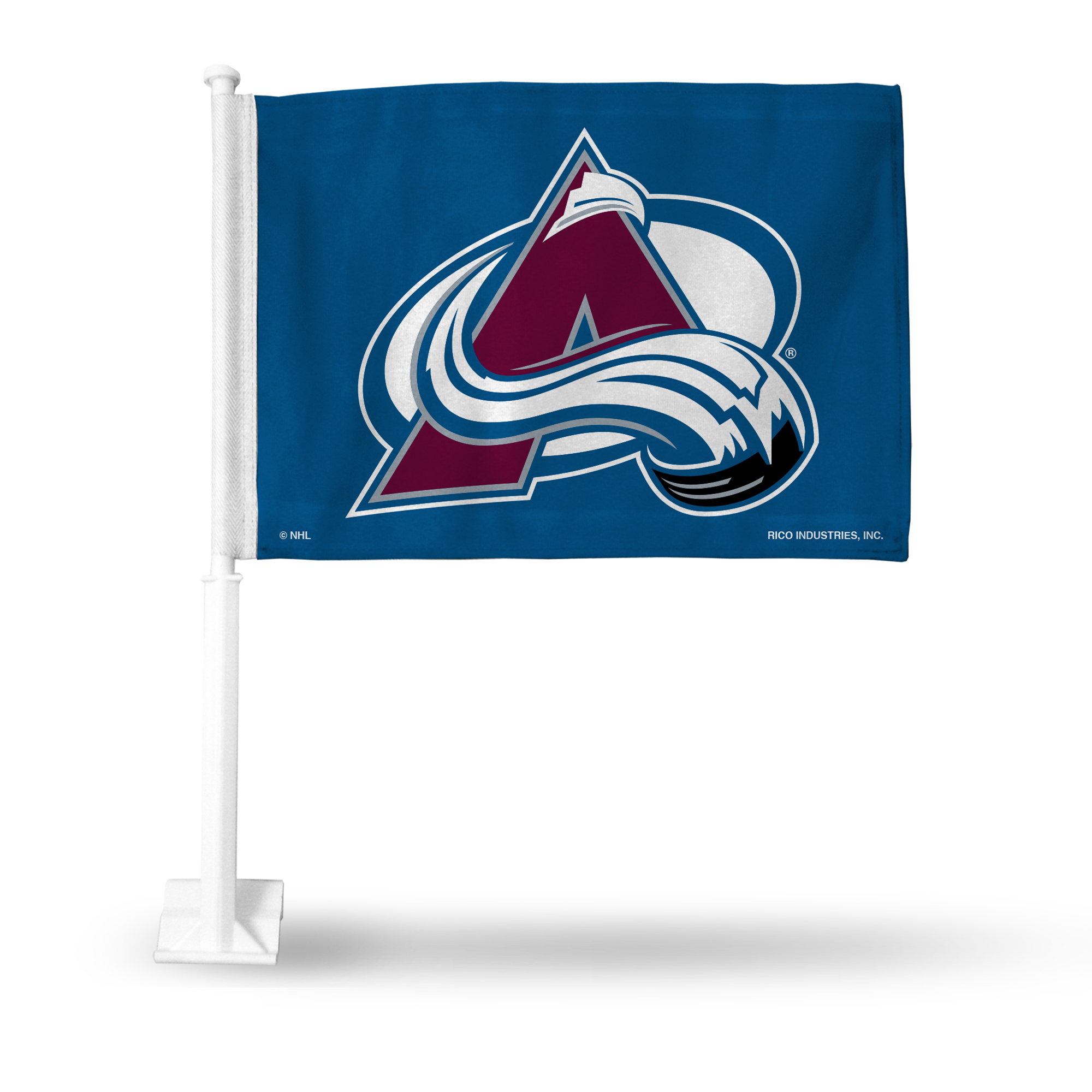 Rico Industries Colorado  Hockey Double Sided Car Flag -  16" x 19" - Strong Pole that Hooks Onto Car/Truck/Automobile - image 1 of 5