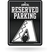 Rico Industries, Inc. Diamondbacks 8x11 Metal Sign Carbon Fiber Design Embossed Wall Parking Team Logo Novelty Baseball