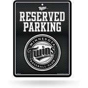 Rico Industries, Inc. Twins 8x11 Metal Sign Carbon Fiber Design Embossed Wall Parking Team Logo Novelty Baseball