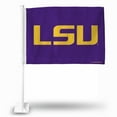 thumbnail image 1 of Rico Industries LSU College Double Sided Car Flag - 16" x 19" - Strong Pole that Hooks Onto Car/Truck/Automobile, 1 of 8