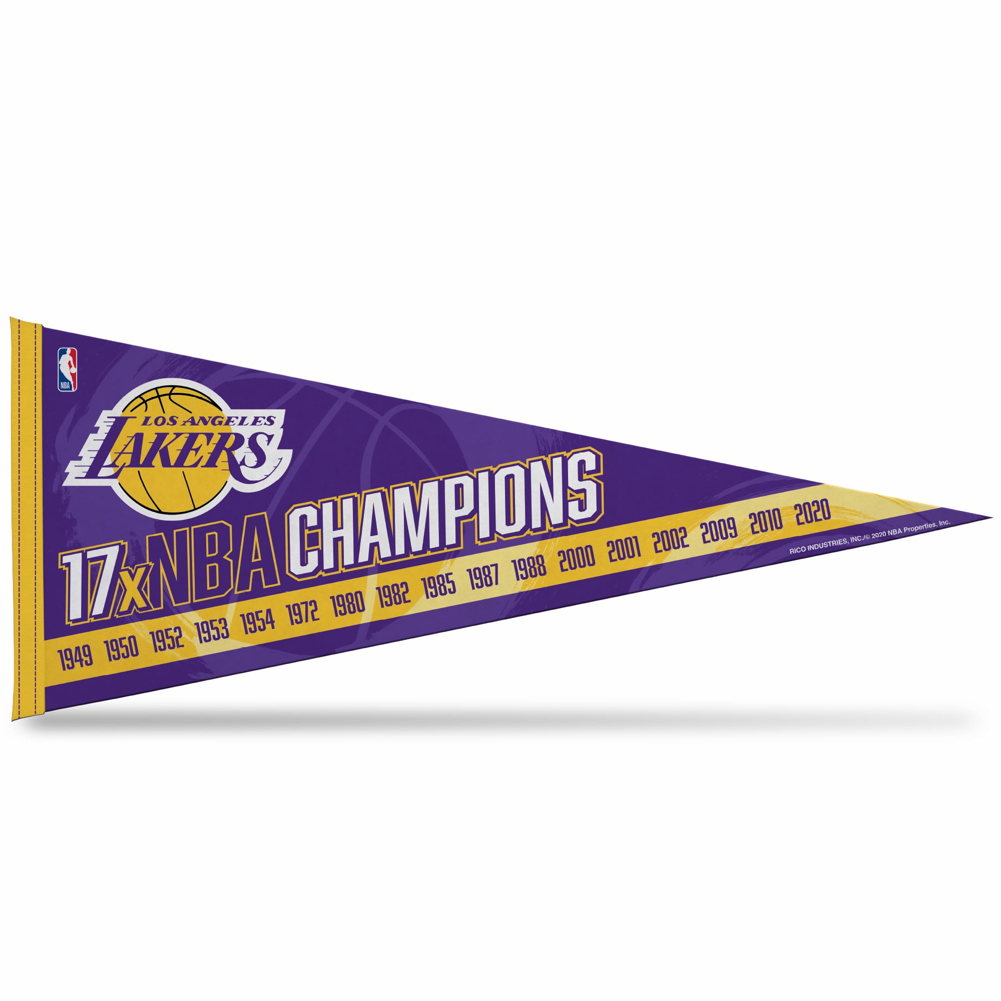 Los Angeles Lakers Mini Pennant Set - 8 Piece Felt Pennants, 4x9 Inches